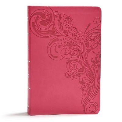 KJV Giant Print Reference Bible, Pink Leathertouch - Large Print by  Holman Bible Staff (Leather Bound)