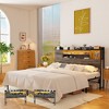 Aheaplus Storage Headboard with Led Lights & Charging Station - 2 of 4