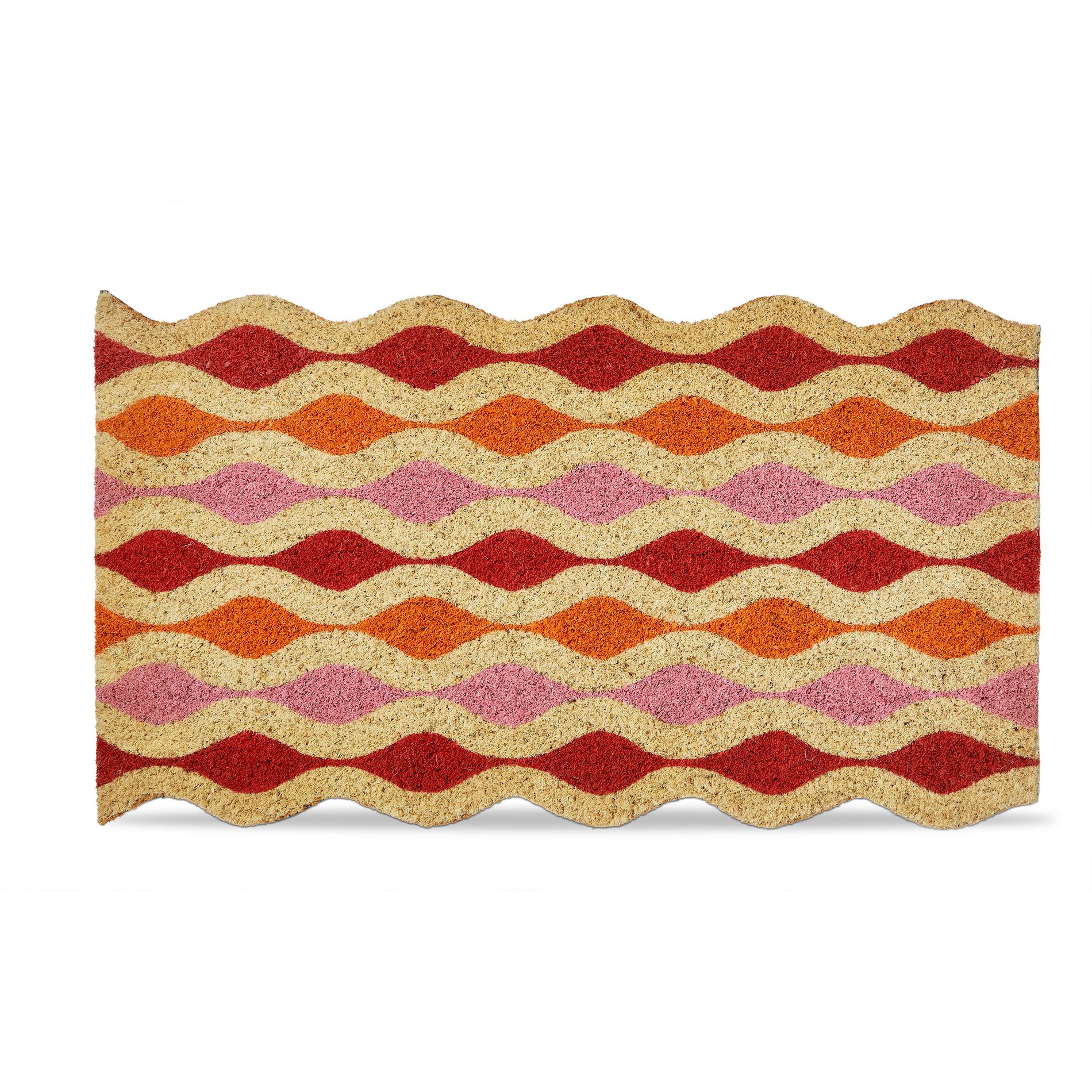 tag 1'6" x 2'6" Wavy Non-Slip Coir Mat Multi Everyday Indoor Outdoor Doormat