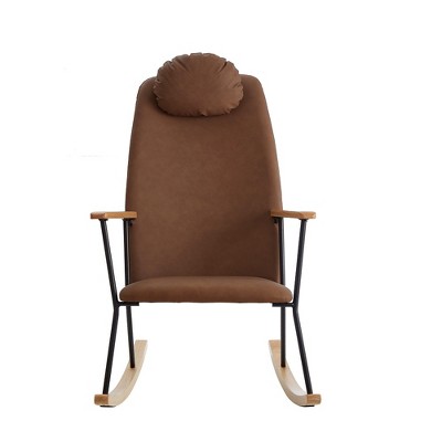 Ridstar Modern Rocking Adjustable & Accent Chairs with High Backrest For Living Room & Bedroom-Brown