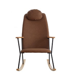 Ridstar Modern Rocking Adjustable & Accent Chairs with High Backrest For Living Room & Bedroom-Brown - 1 of 4