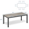 79 Inch Large Dining Room Table for 6-8 People - Rectangular Wood Modern Farmhouse Dining Table, Heavy Duty Metal Legs, for Kitchen and Living Room - 2 of 4