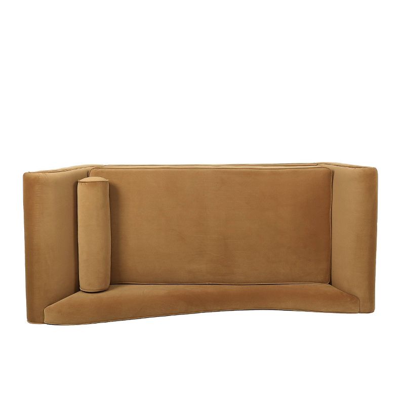Calvert Contemporary Scroll Arms Velvet Chaise Lounge - Christopher Knight Home, 5 of 11