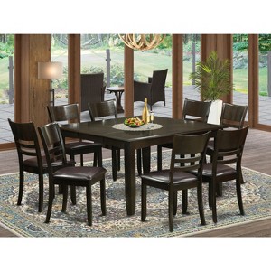 HomeStock Dining Room Set-Dinette Table With Leaf And Dinette Chairs, Cappuccino - 1 of 3