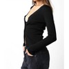 Women's Ribbed Cardigan - OLIVACEOUS - 2 of 4