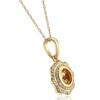 Pompeii3 1Ct Morganite & Natural Diamond Vintage Double Halo Pendant 14K Yellow Gold - 2 of 3