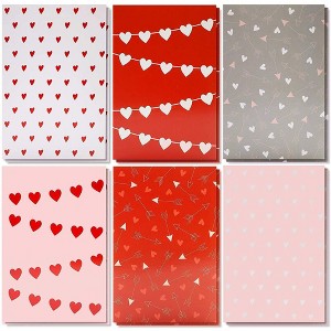 Best Paper Greetings 36-Pack Valentine’s Greeting Cards, Heart Patterned Cards with Red Envelopes (4 x 6 In) - 1 of 4