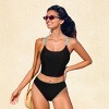 Women's Neon Dreams Black Tankini Set - Cupshe - 2 of 4