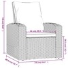 vidaXL - Modern Black Poly Rattan Patio Reclining Chair with Cushions - Adjustable Outdoor Garden Lounge Chair - 4 of 4