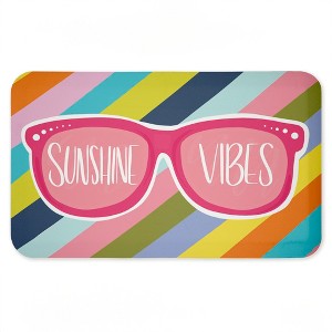 Stupell Industries Sunshine Vibes Sunglasses Printed Anti-Fatigue Floor Mat, design by Emily Cromwell, 30"x18" - 1 of 4