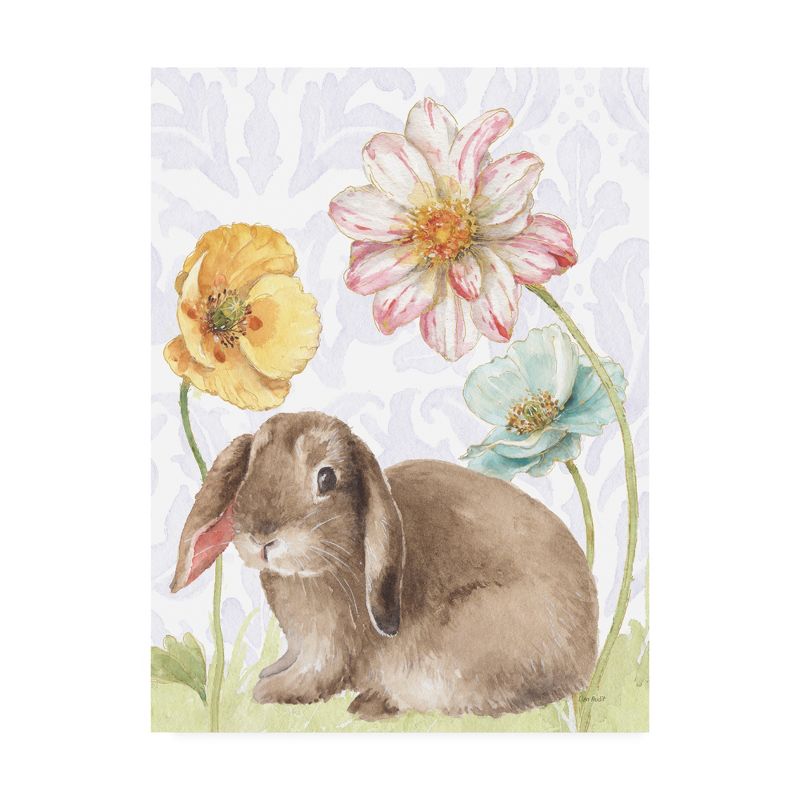 Trademark Fine Art -Lisa Audit 'Spring Softies Bunnies III Purple' Canvas Art, 2 of 4