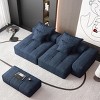 Modern Oversized Modular Sofa, 4PCS DIY Layout Sofa with Chaise Lounges, Tufted Sofa with Chenille Fabric Pillows-Baofuwish - 2 of 4