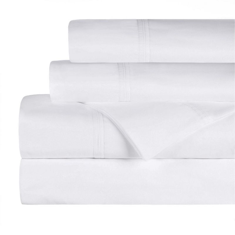 Organic Cotton 300 Thread Count Percale Extra Deep Pocket Bed Sheet Set by Blue Nile Mills, 1 of 7