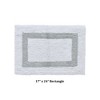 Hotel Bath Rug 100% Premium Cotton Tufted Weave Two Tone Reversible Bathroom Rug, Super Soft Absorbent, Machine Washable Bath Mat - 3 of 4