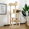 Multi-Level Cat Tree, Cat Tower Durable Sisal-Covered Scratching Posts,Cozy Caves,Condo,Dangling Ball,Jumping Platform for Cats Play &Sleep,Pet House - 2 of 4