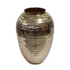 HomeRoots 17" Gold Hammered Aluminum Urn Table Vase - 4 of 4