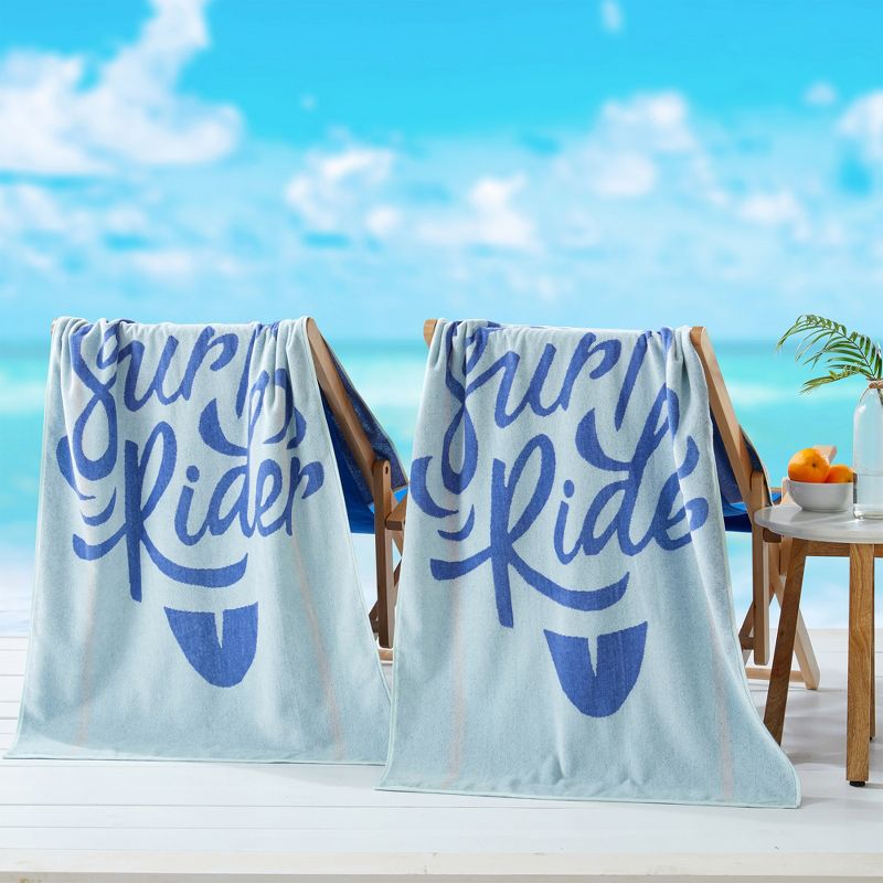 Cotton Vibrant Color Printed 2-Pack Beach Towel - Great Bay Home, 2 of 9