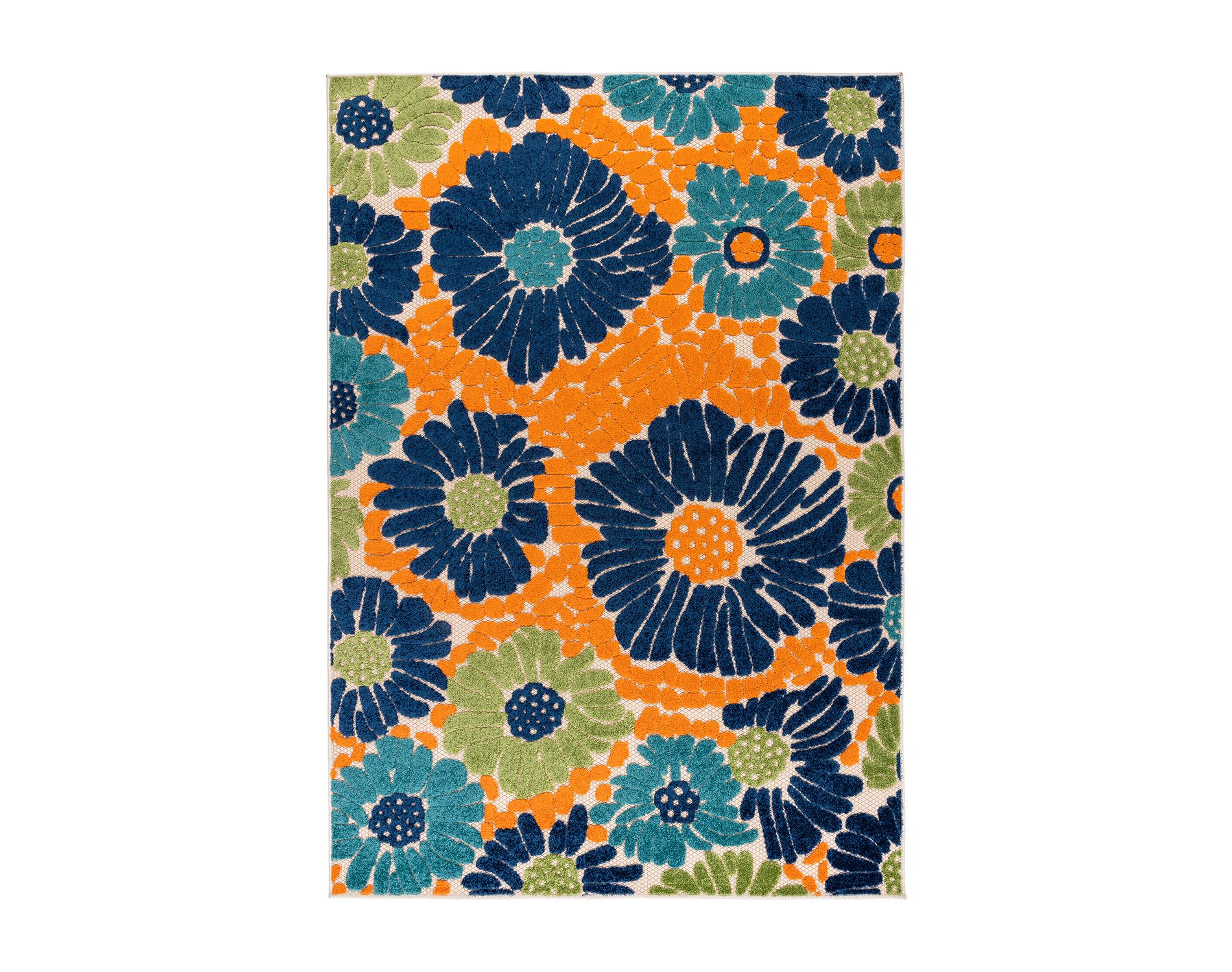 World Rug Gallery Palermo Modern Floral Indoor/Outdoor Area Rug - Multi 7'10" x 10'
