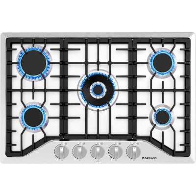 GASLAND Pro GH2305SF 30-Inch 5-Burner Built-in Gas Cooktop, NG/LPG Convertible, Stainless Steel