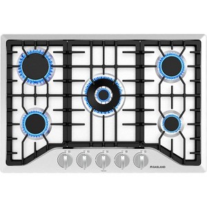 GASLAND Pro GH2305SF 30-Inch 5-Burner Built-in Gas Cooktop, NG/LPG Convertible, Stainless Steel - 1 of 4
