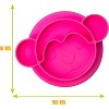 Animal Silicone Compartment Plates- 3 PK Lion, Monkey, Elephant- Non-Slip Unbreakable Material, Flexible Shapes for Toddlers, Kids-BPA Free - 4 of 4