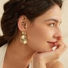 Small Dangle Earrings for Women 14k Gold Plated Lightweight Huggie Drop Dainty Jewelry - 2 of 4