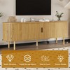 Modern TV Stand for TVs Up to 80", 70'' Fluted Entertainment Center with Storage & Sliding Door, TV Console Table, Sideboard Buffet Cabinet - 4 of 4