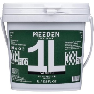 MEEDEN Sap Green Acrylic Paint, Heavy Body, Gloss Finish, Extra-Large 1 L /33.8 oz Non-Toxic Rich Pigments, Studio Professional Artist Acrylic Paint - 1 of 4