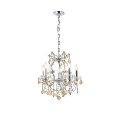 Elegant Lighting Maria Theresa 6 - Light Pendant in  Chrome