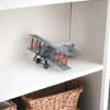HomeRoots 5" Red and Gray Metal Hand Painted 1916 Gray Bristol F28 Fighter Plane Model Airplane - 2 of 4