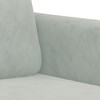 vidaXL 2 Piece Sofa Set in Light Gray Velvet - Comfortable Seating with Thick Padding and Durable Material for Living Room or Office Space - 4 of 4