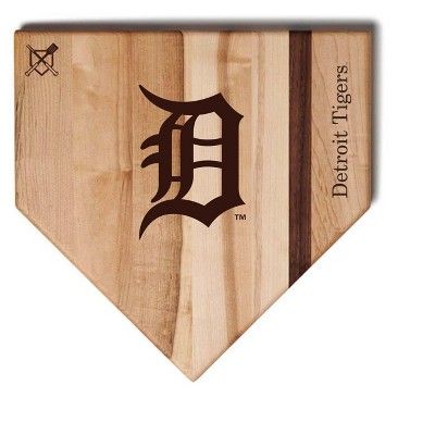 MLB 12-Inch Wooden Home Plate Cutting Board, Detroit Tigers