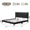 Adjustable Bed Frame with Button Tufted Headboard and Nailhead Trim, Strong Wooden Slat Support, Non-Slip, Noise-Free, No Box Spring Needed. - 2 of 4