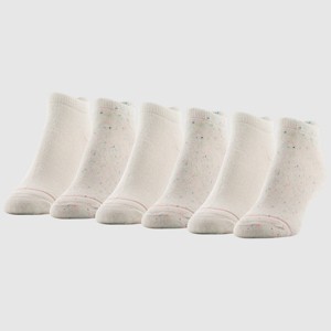 Goldtoe Signature Collection Women's 6pk Modern Essentials Cushion No Show Socks - White Multi/White 6-9 - 1 of 3