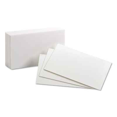 Oxford Unruled Index Cards 3 x 5 White 100/Pack 30