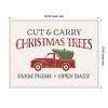 Amanti Art 30"x23" Christmas Farm Sign II by Victoria Barnes Framed Canvas Wall Art Print - 4 of 4