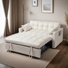 Leovsnove Sleeper Sofa Bed, 3-in-1 Velvet Pull Out Couch with Armrests, Storage Pockets and 2 Pillows, Adjustable Backrest - 3 of 4