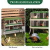 6/8/10 Compartment Galvanized Chicken Nesting Box - Metal Laying Box with Legs for Hens - 4 of 4