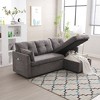NicBex L-Shaped Chenille Reversible Sleeper Sectional Sofa with Storage Chaise for Living Room,Apartment,Office - 2 of 4