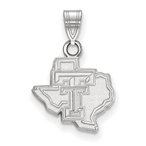 Black Bow Jewelry 10k White Gold Texas Tech Red Raiders NCAA Small Pendant - 1 of 3