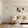GTCLIGHTING 3 Lights Arc Floor Lamps for Living Room,85" Gold Modern Tall Standing Lamp with Rotary Switch&Heavy Base for Bedroom Office - 3 of 4