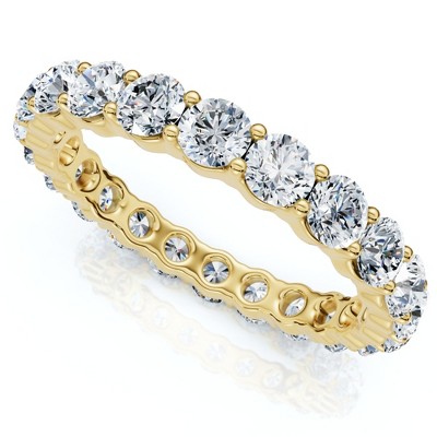 Pompeii3 2ct Prong Diamond Eternity Ring 14K Yellow Gold