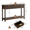 Gikpal 51"Fluted Console Table , Entryway Table, Sofa Table with 3 Drawers and Open Shelf, Modern Narrow Display Shelf for Hallway Living Room - 2 of 4