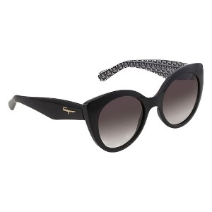 Salvatore Ferragamo SF 964S 5421001 Womens Butterfly Sunglasses Black 54mm - 1 of 3