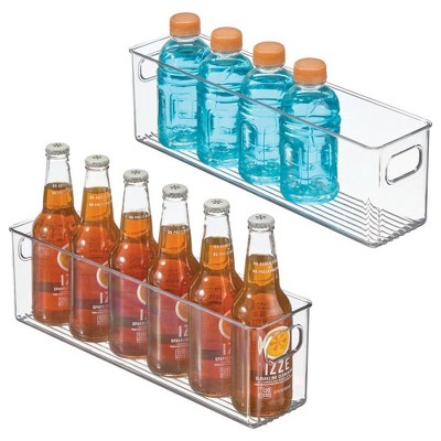 iDesign Plastic Stackable Pantry Bin with Handles - Set of 2 - Clear, USA Made