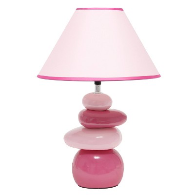 Ceramic Stone Table Lamp Pink - Simple Designs