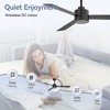 Airsurfer 52-Inch 6-Speed White Downrod Ceiling Fans with Remote No Light - 4 of 4
