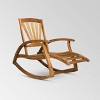 Sunview 2pk Acacia Wood Recliner Rocking Chairs - Teak - Christopher Knight Home: Weather-Resistant Patio Accent Furniture - image 2 of 4