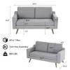 Dyonery 65.4" loveseat Sofa Couch Comfy Love Seat Couches with Spring Cushion Solid Wood - 2 of 4
