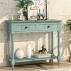 OUTSUPPLY Traditional Wood Console Table with 2 Drawers & Shelf, Entryway Table for Living Room, Hallway & Dining Room - 4 of 4